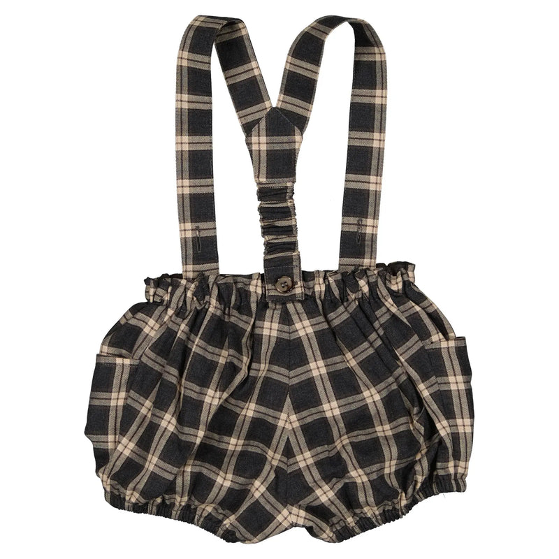 Bloomers With Dull Straps - Gray Tartan