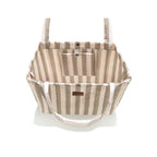Sac Shopper en Nylon - Rayures Beige