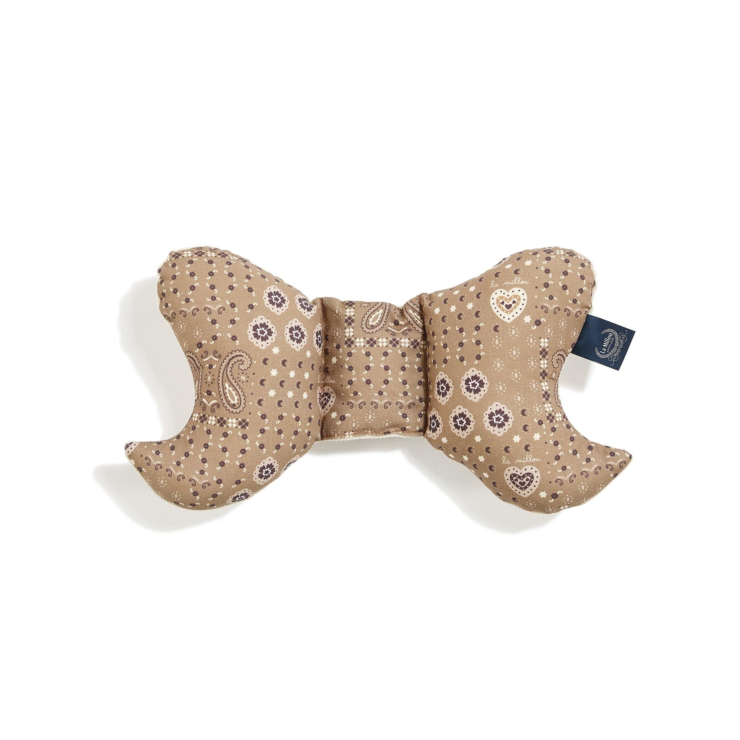 Coussin Angel's Wings Coton Velvet - Bandana Moka