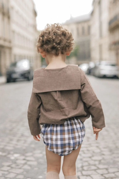 Blusa Monceau - Pata De Gallo Marrón