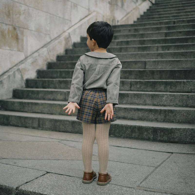 Short Sevres - Tartan Orange - Taupe