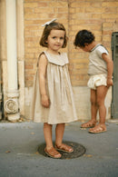 Robe Elie - Beige Fines Rayures