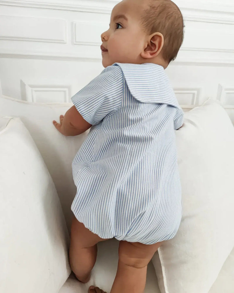 Barboteuse Hoche - Rayures Bleues