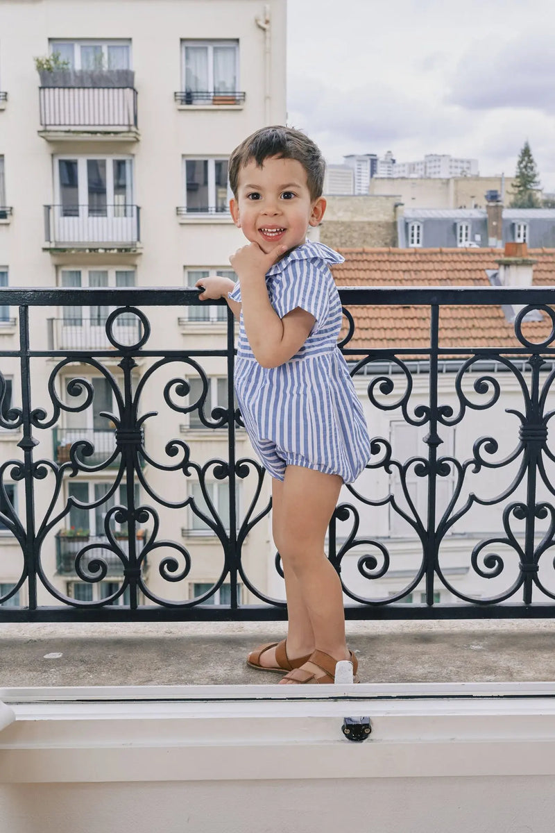 Barboteuse Dupleix - Rayures Bleues