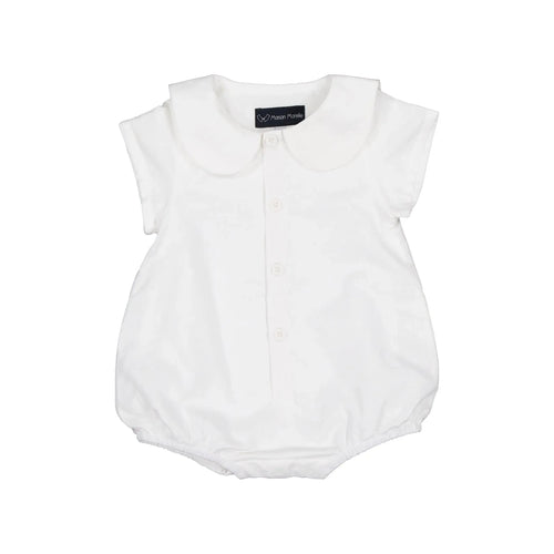 Basilica-White Linen Romper