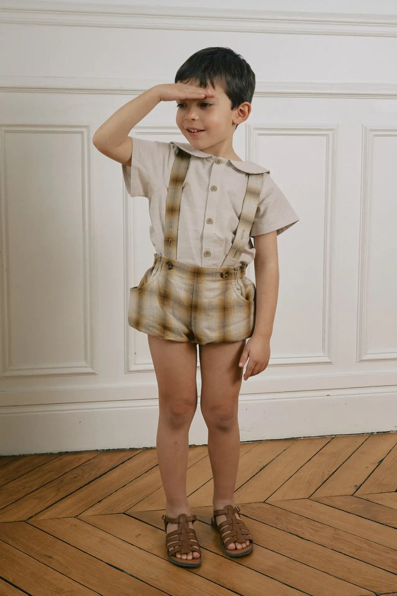 Bloomer À Bretelles Ternes - Tartan Miel