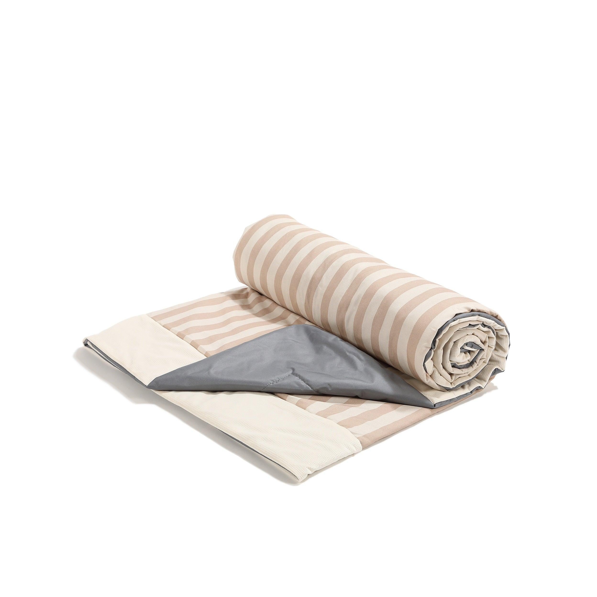 Couverture de Pique-nique - Rayures Beige