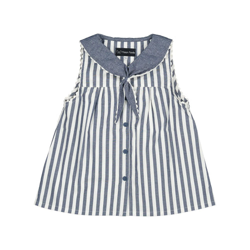 Blusa Trudaine - Rayas Azul Oscuro