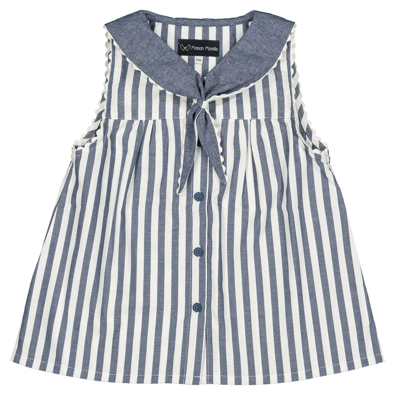 Blouse Trudaine - Rayé Bleu Foncé