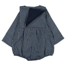 Bac Romper - Navy Striped