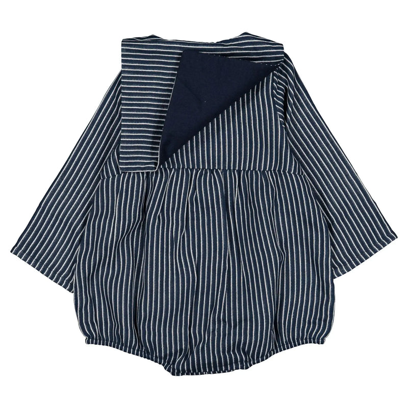Bac Romper - Navy Striped