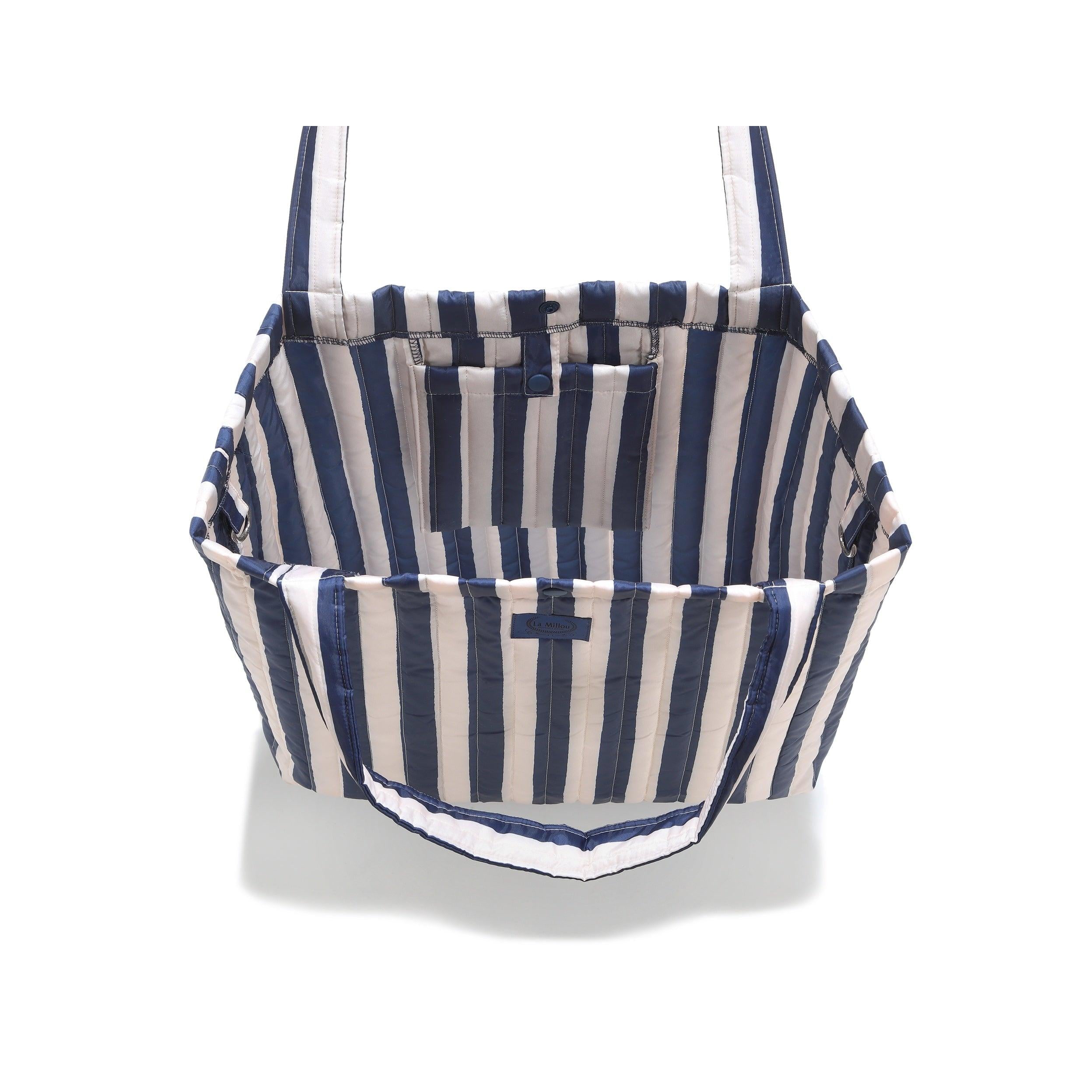 Sac Shopper en Nylon - Rayures Marine