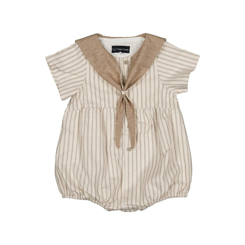 Cambon Romper - Sand Stripes