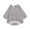 Barboteuse Bourse - Carreaux Bleu Camel - Multicolore