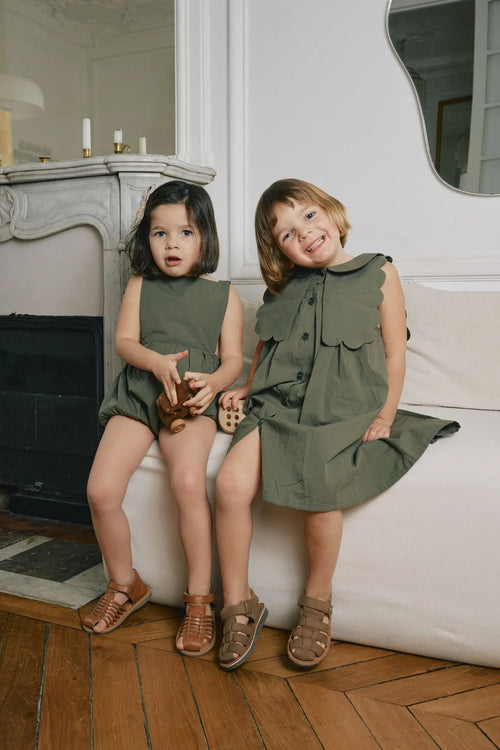 Barboteuse Marais - Seersucker Vert