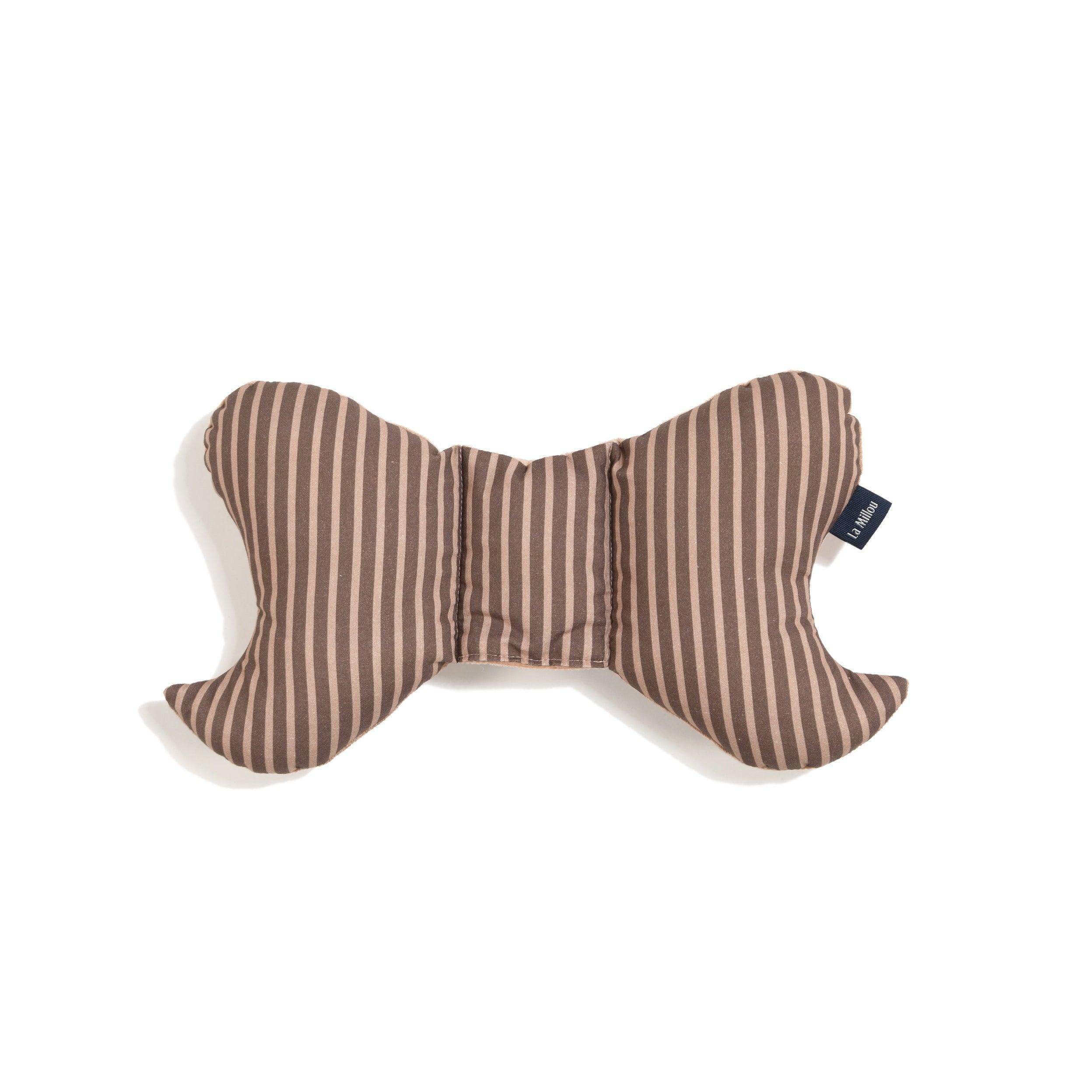 Coussin Angel's Wings Coton Velvet - Rayures Marron