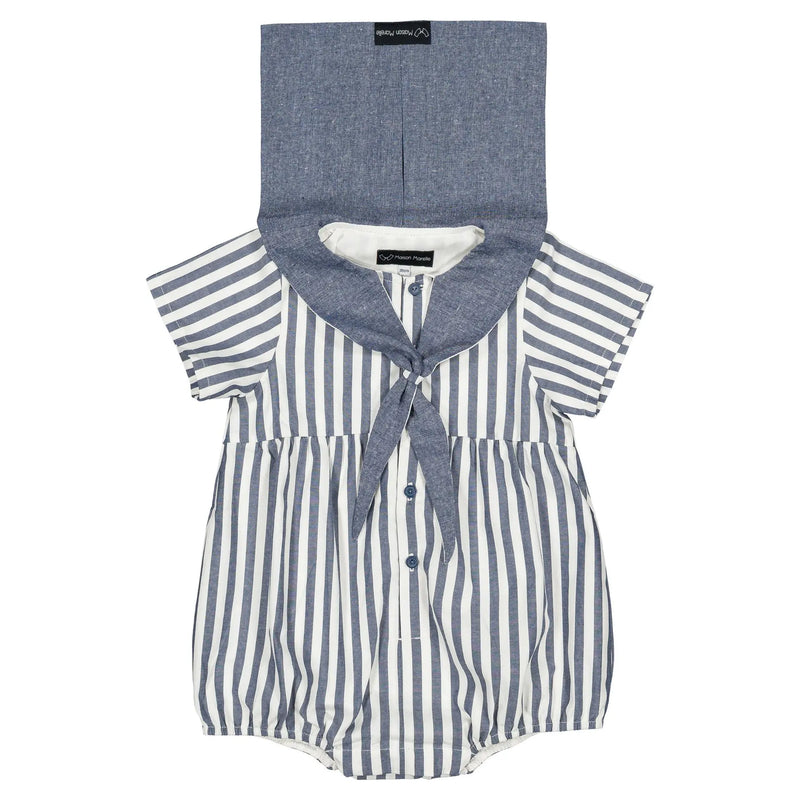Barboteuse Cambon - Rayé Bleu Foncé