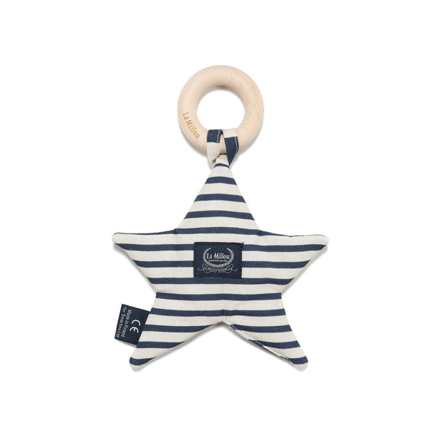 Anneau de Dentition Star Coton - Rayures Marine