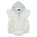 Barboteuse Roi - Rayures Menthe