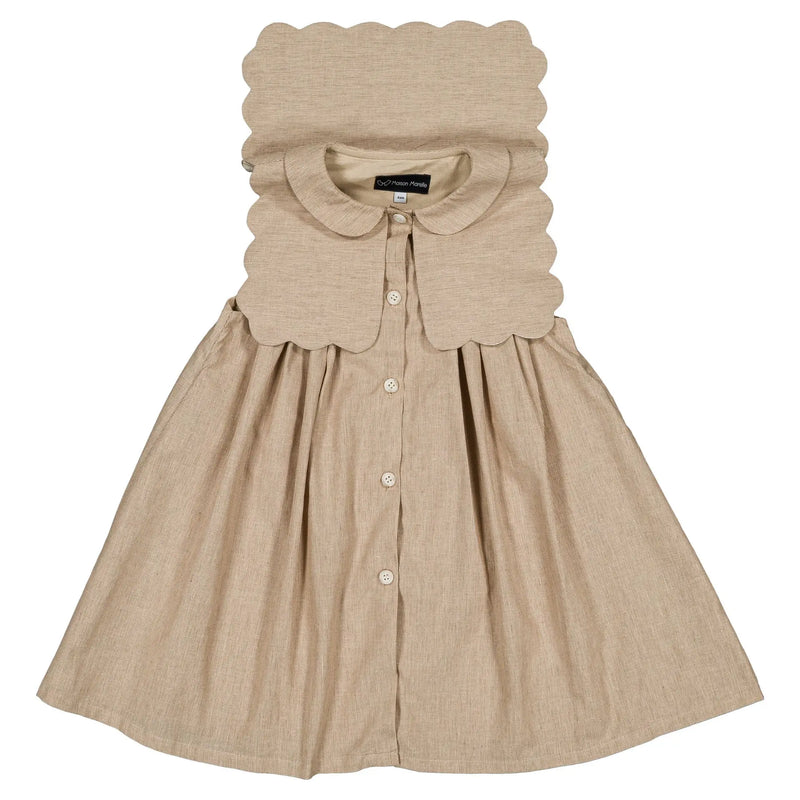 Robe Elysée - Beige Fines Rayures