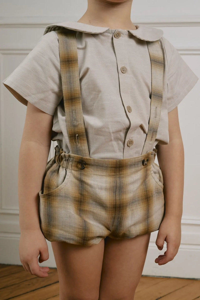 Bloomer À Bretelles Ternes - Tartan Miel