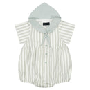 Barboteuse Roi - Rayures Menthe