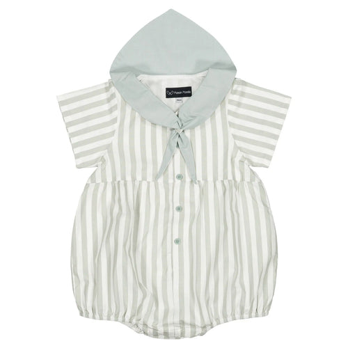 Barboteuse Roi - Rayures Menthe