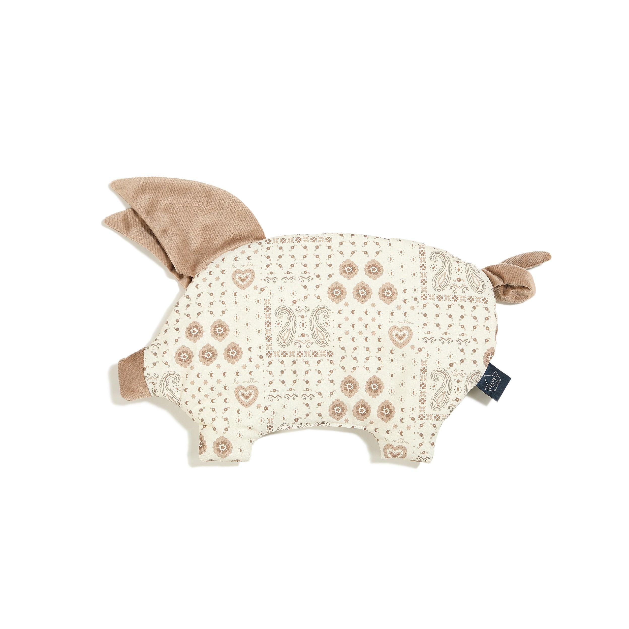 Coussin Sleepy Pig Velvet - Bandana Crème