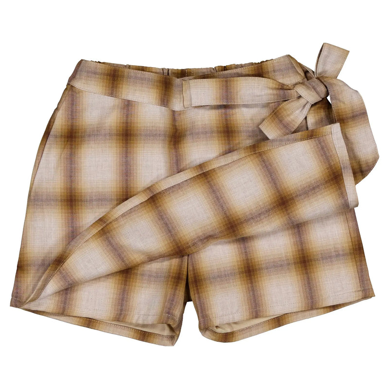 Jupe-Short Pleyel - Tartan Miel