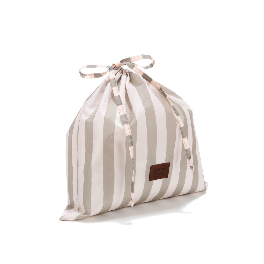 Sac Weekend Nylon - Rayures Beige