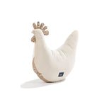 Coussin Poule de Grand-mère Dany Velvet Coton - Bandana Moka