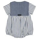 Barboteuse Cambon - Rayé Bleu Foncé