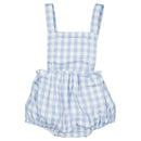 Barboteuse Marais - Double Gaze Vichy Bleu