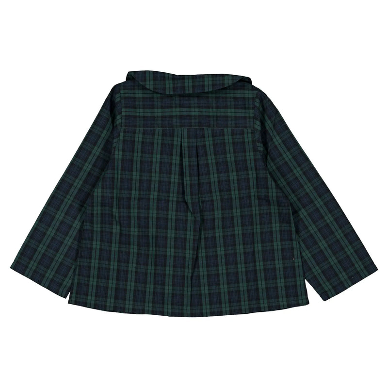 Blouse Convention-Tartan Bleu