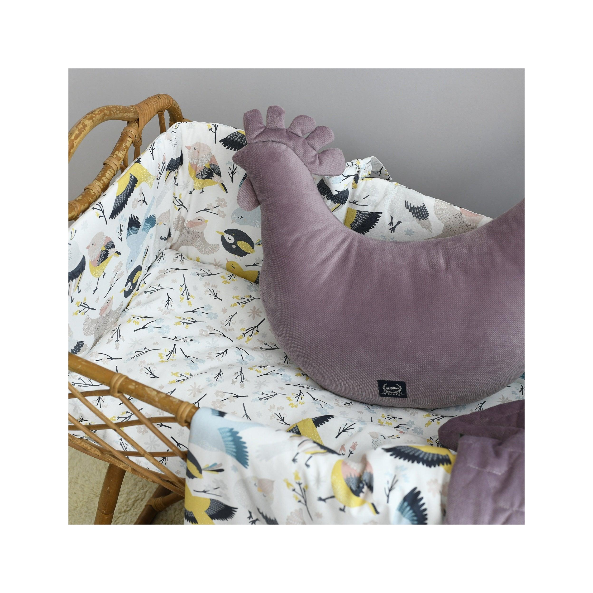 Coussin Poule de Grand-mère Dany Velvet - Lavande