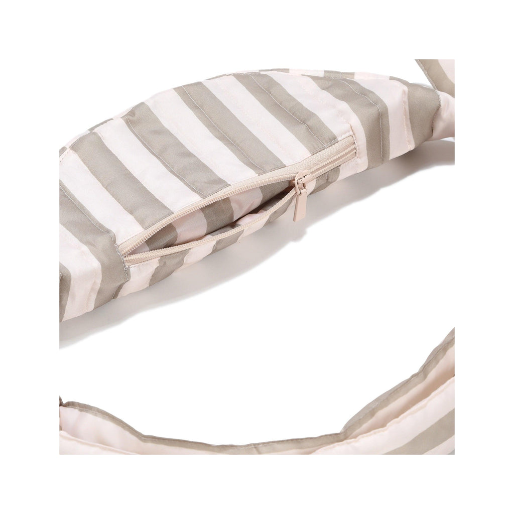 Sac Banane Nylon - Rayures Beige