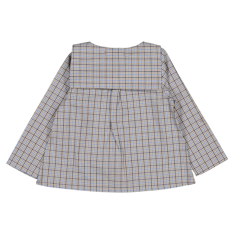 Blouse Monceau - Vichy Bleu Camel