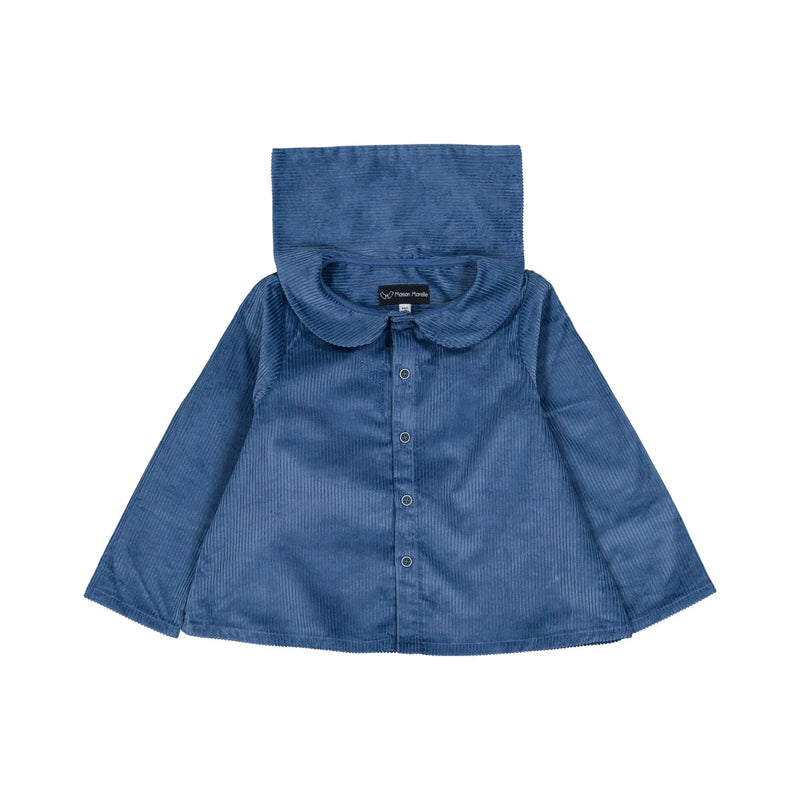 Blouse Monceau - Velours Bleu Sky