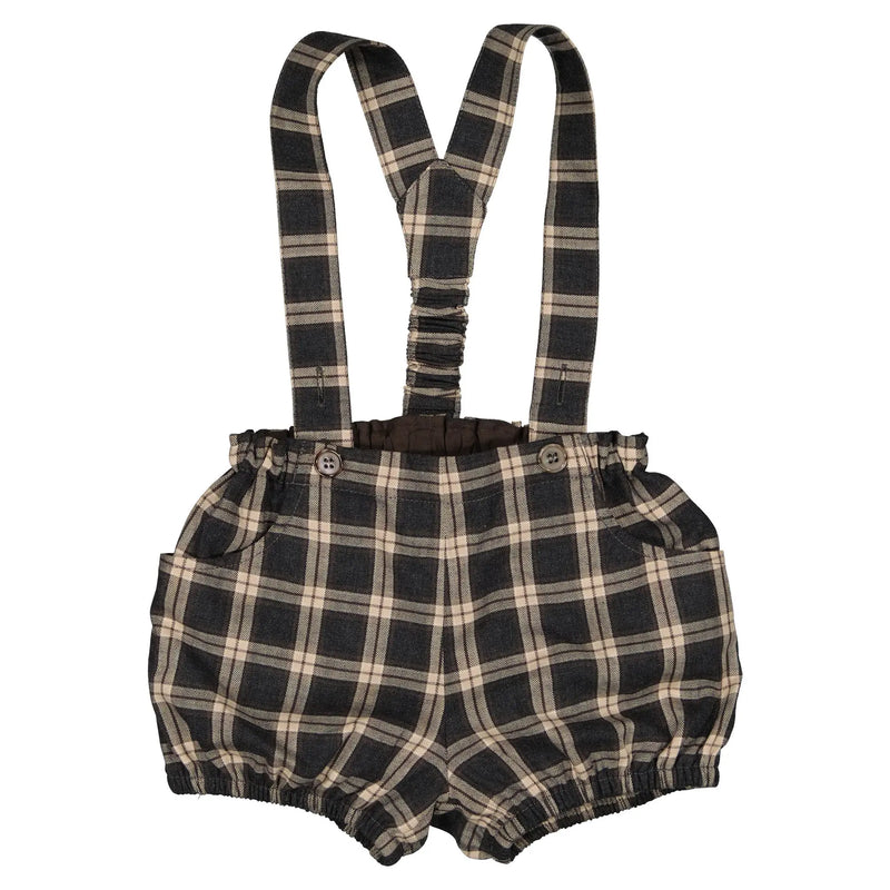 Bloomers With Dull Straps - Gray Tartan