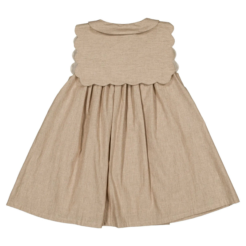 Robe Elysée - Beige Fines Rayures