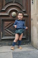 Blouse Monceau - Velours Bleu