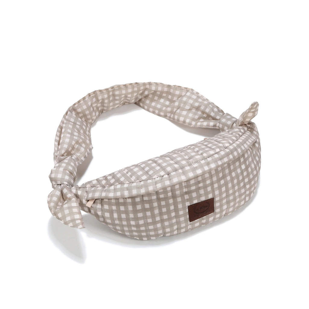 Sac Banane Nylon - Beige Vichy