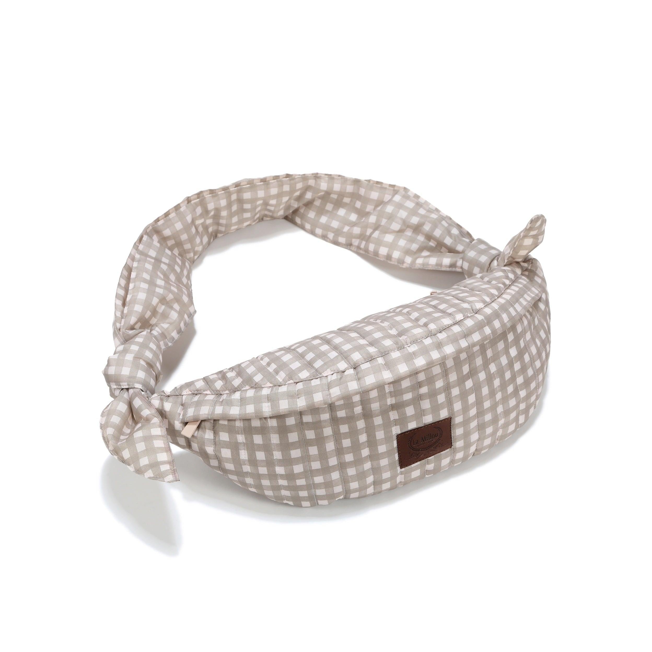 Sac Banane Nylon - Beige Vichy