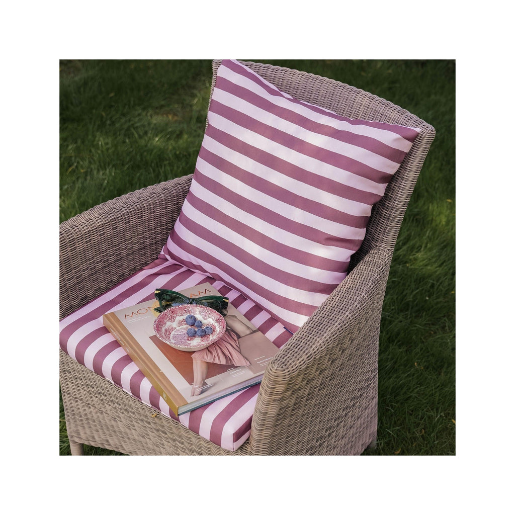 Coussin D’assise pour Jardin - Rayures Rose