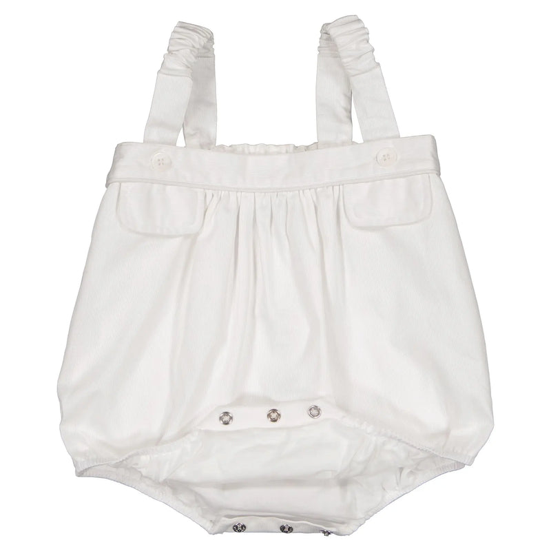 Barboteuse Etoile - À Bretelle Coton Blanc