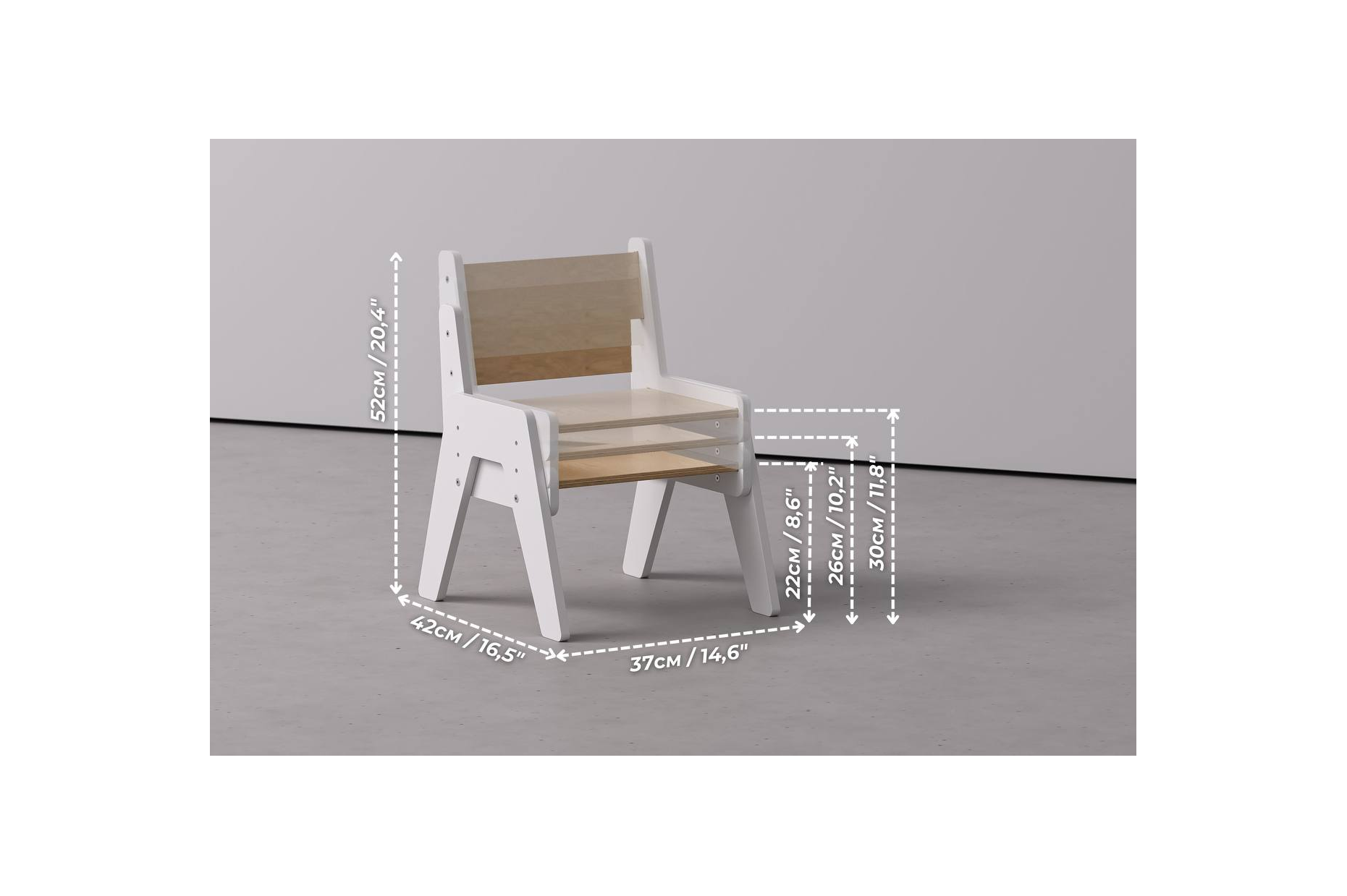 Duo Table & Chaise Évolutives – Blanc