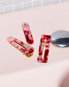 Barrettes Triangle - Rouge