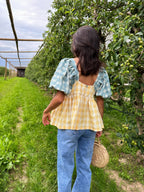 Blue And Yellow Maca Blouse