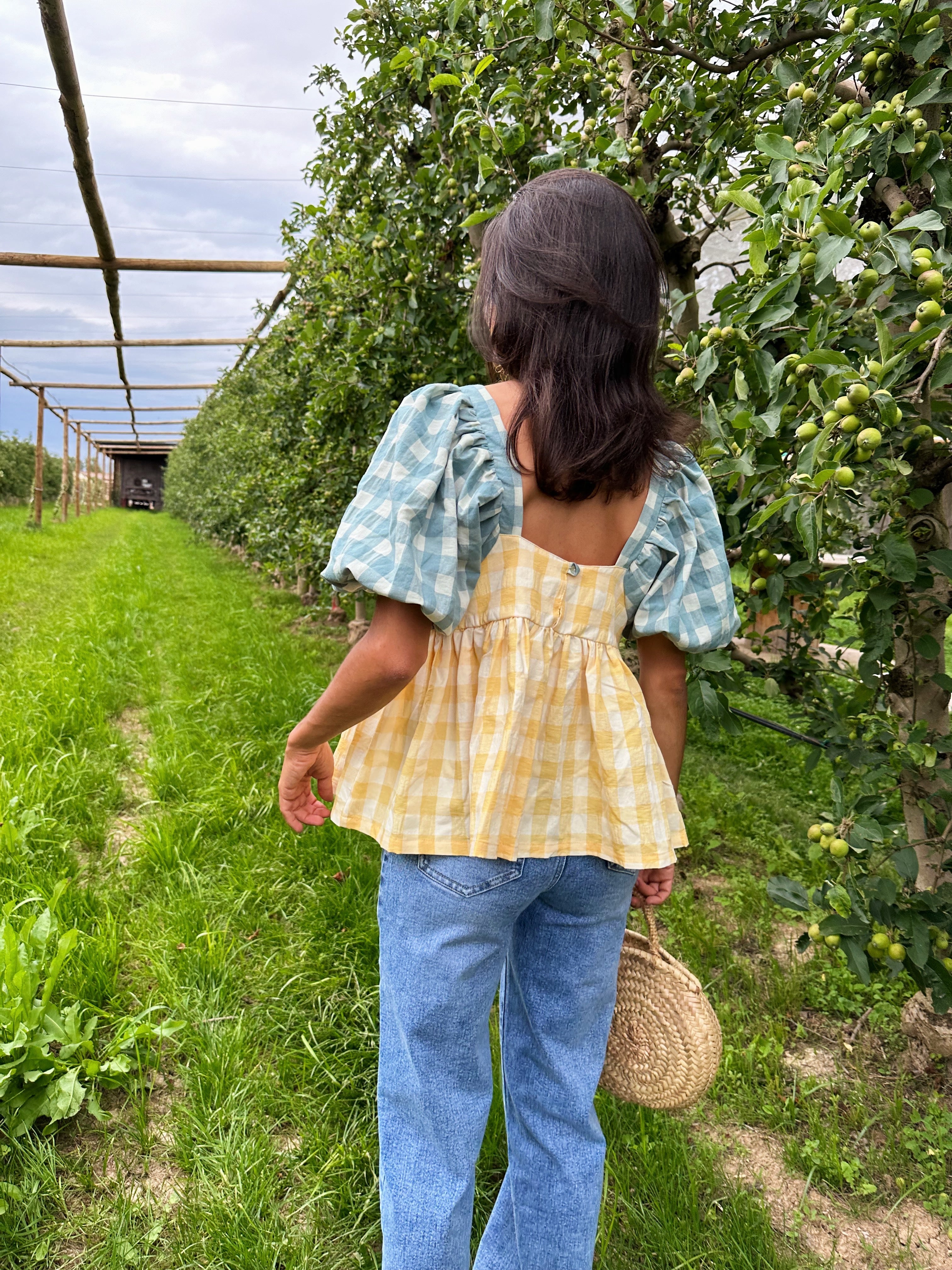 Blue And Yellow Maca Blouse