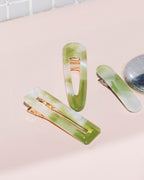 Barrettes Rectangle - Pomme